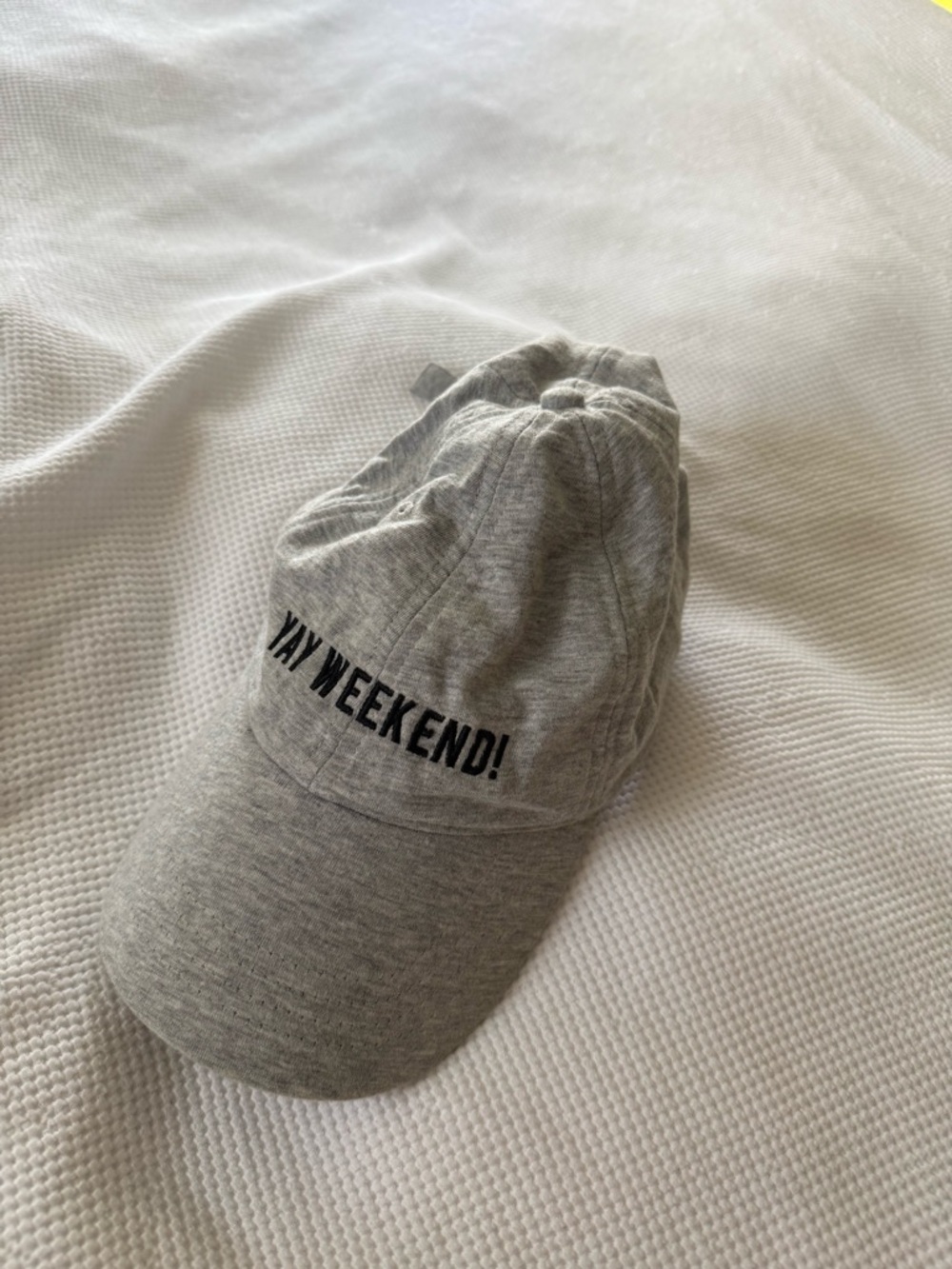 Express Gray 'YAY WEEKEND!' Baseball Cap - Picture 2 of 6